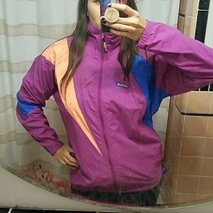 Vintage 90s Neon Windbreaker Jacket Hind